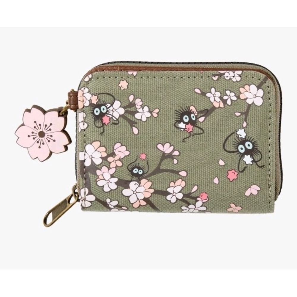 Studio Ghibli Spirited Away Soot Sprite Cherry Blossom Messenger Bag & WALLET! - Picture 3 of 9